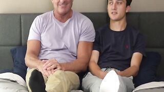 Horny teen Jack Andram was severely destroyed by a DILFs hung cock