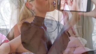 Aliya Brynn fucks Eliza Eves and Kay Lovely with strap on