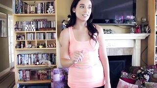 Hot brunette teen Riley Momsen rides a fat cock till cumshot