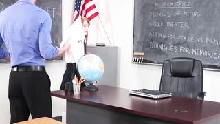 Redhead slut Krystal Orchid enjoys banging with her teacher