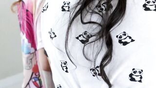 BFFs of different ethnicity join up on one hard cock POV