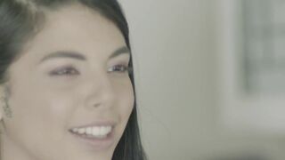 Young lesbian babes tongue bang each other with passion
