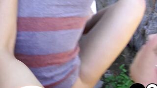Smooth boy Micah Andrews raw ass stretched outdoor