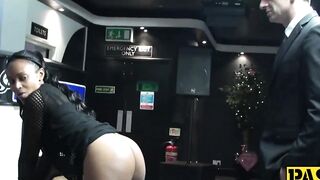 Hot British babe  eats cum after Pascal White drills her