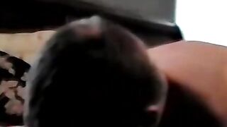 Hungry cock guzzler invites amateur guy to suck him off
