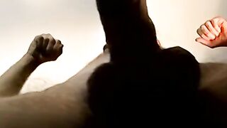 Ebony hunk joins his lover for hard dick sucking adventure