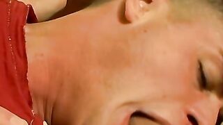 Young Devon and gorgeous Ayden sucked the throbbing dick of hot London in a threesome