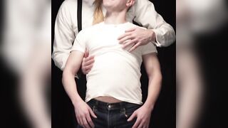 Suited Legrand Wolf dildo fucked the tight asshole of jock Blake Ellis