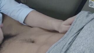 Naughty Asian Manabu strokes Kais hairy cock and tastes his jizz