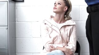 Blonde babe Emma Hix doggystyle drilled hard as punishment