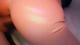 BIG ASS in PINK LEGGINGS Receive a CUM on PUSSY vol1