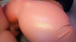 BIG ASS in PINK LEGGINGS Receive a CUM on PUSSY vol1