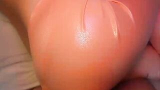 BIG ASS in PINK LEGGINGS Receive a CUM on PUSSY vol2