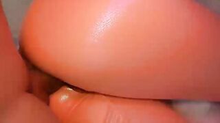 BIG ASS in PINK LEGGINGS Receive a CUM on PUSSY vol2