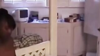 Ebony babe sprayed with cum after BJ and hard dick pounding