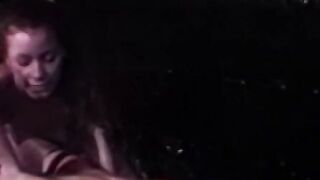 Blonde lesbian takes two toys in her tight pussy and ass