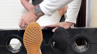 Hairy Hayden was bound and tickled helplessly by the master