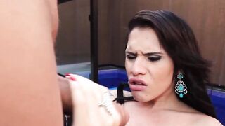Bootylicious tgirl gets her big ass spanked and banged