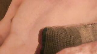 Handsome amateur loves dildo in his ass while masturbating