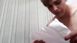 Twink makes a homemade video of his passionate masturbation