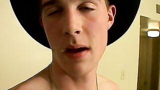 Young thug relentlessly strokes his big dick and cums hard