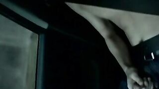Skinny straight thug jerks off in the car and at his home