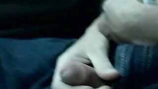 Skinny straight thug jerks off in the car and at his home