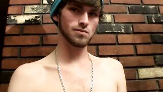 Twink Dakota spurting his warm ball juice out over the floor