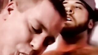 Young amateur strokes his cock and receives a helping hand