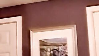 Young amateur strokes his cock and receives a helping hand