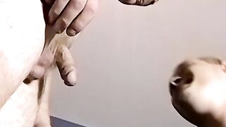 Studs stroke their dicks while standing and shoot their loads