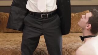 EthanTate's suit and surrender for Jonah Wheeler's cock