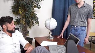 Matt the Dom Dad gave Rob Quin naughty punishment in his office