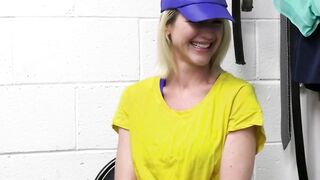 Skinny blonde MILF gets punished on CCTV Hoe 2