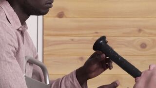 Athletic stud Darron Bluu rides Devin Trez huge black dick