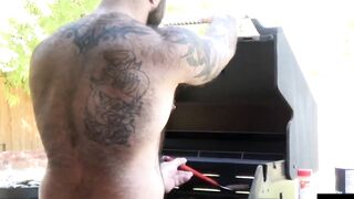 HardcoreBears.com - Bareback drilling intensely with older hairy bear and muscular hu