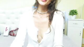 Small tits amateur babe AlesyaDron masturbates and cums on webcam