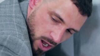 PlayingMen.com - Jock executive has his cock sucked before fucking his man with deep