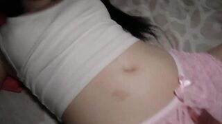 Neveah Snow creampied after interracial stepbrother pounding