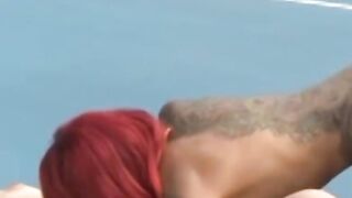 Redhead dyke Kimberly Chi pussy licked with naughty stepmom