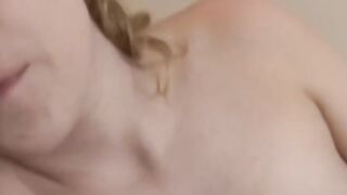Blonde chick creampied after hardcore anal and dick sucking
