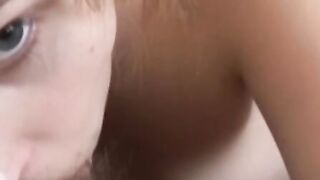 Blonde chick creampied after hardcore anal and dick sucking