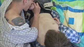 ForeskinFever.com - Tattooed gay deviant bangs his slim lover with intense vigor