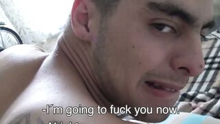 Curious adorable twink Cano rides my uncut dick and showers me with his cum