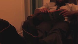 Bearded Dallas shows off his perfect warm feet while reading a hot story