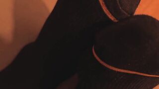 Bearded Dallas shows off his perfect warm feet while reading a hot story