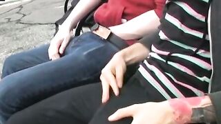 Young amateur is deepthroating his partner before facial