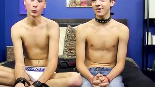 RawTwinkys.com - Inexperienced twinks Conner and Hunter try out bondage sex and fun