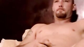 Bearded amateur guy smokes while having his dick blown