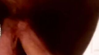 Bearded amateur guy smokes while having his dick blown